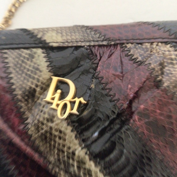 DIOR VINTAGE SNAKESKIN BAG - Picture 2 of 16